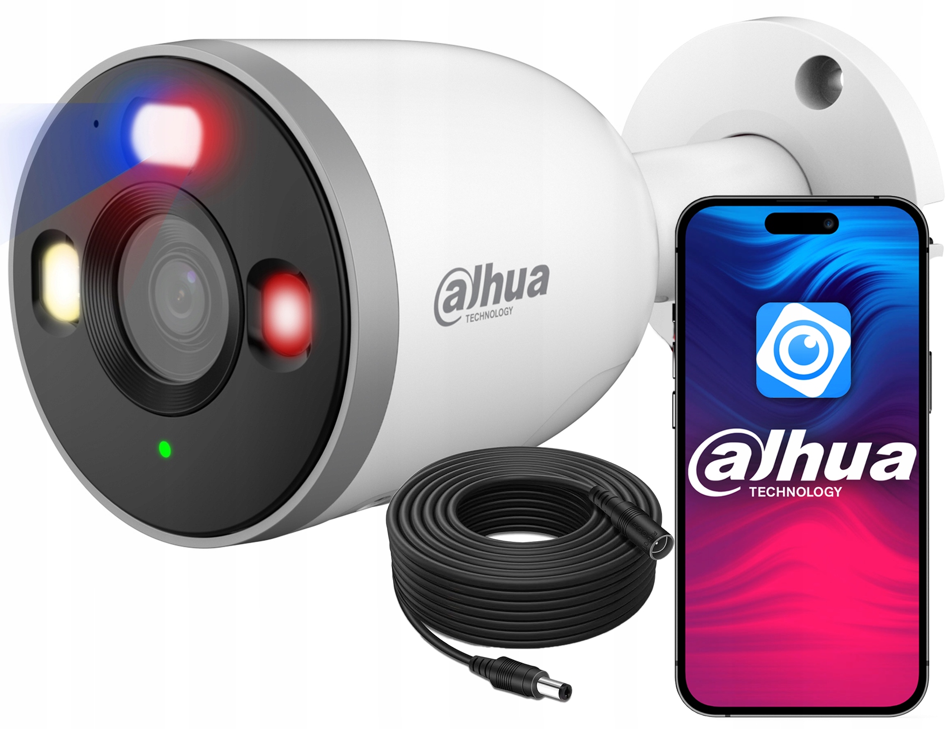 WiFi kamera 5MPx Dahua F5D-PV Detekcia Ai Odpudzovanie slot Sd kábel 10 m