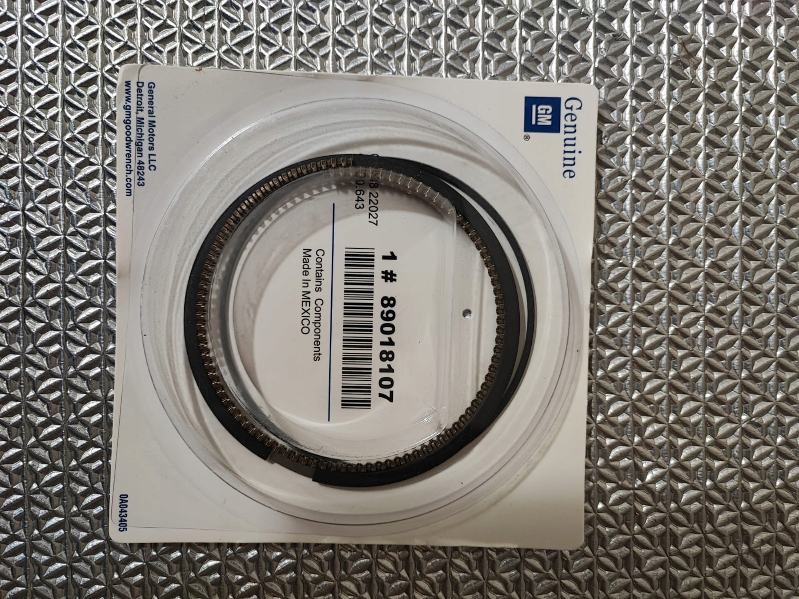 kroužky Opel Insignia B 2,0 turbo benzín 89018107 A 20 Nht B 20 Nht