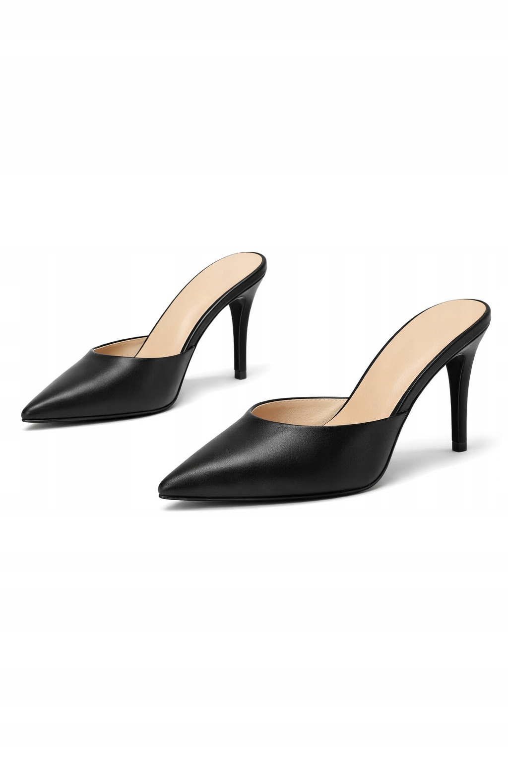 Černé Dámské Nazouváky S Špičatým Nosem A Podpatkem 41 1I1A