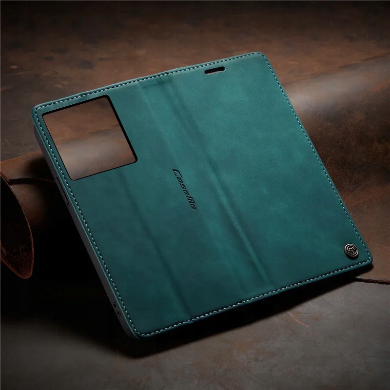 ETUI SKÓRZANE CASEME SMART MAGNET DO REDMI NOTE 13 PRO 5G POCO X6 5G +SZKŁO Kolekcja ETUI SKÓRZANE CASE ME