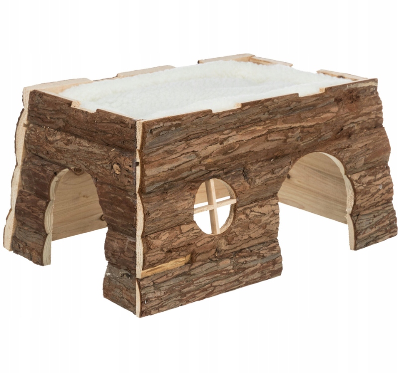 Trixie Velký dřevěný domeček pelíšek králíka kaviáru činčily a hlodavce 39 Cm