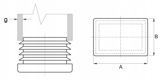 ZAŚLEPKA ZATYCZKA KOREK PROFILU 20x10 0,8-2 50SZT Kod producenta 19.0049.0200100820.5