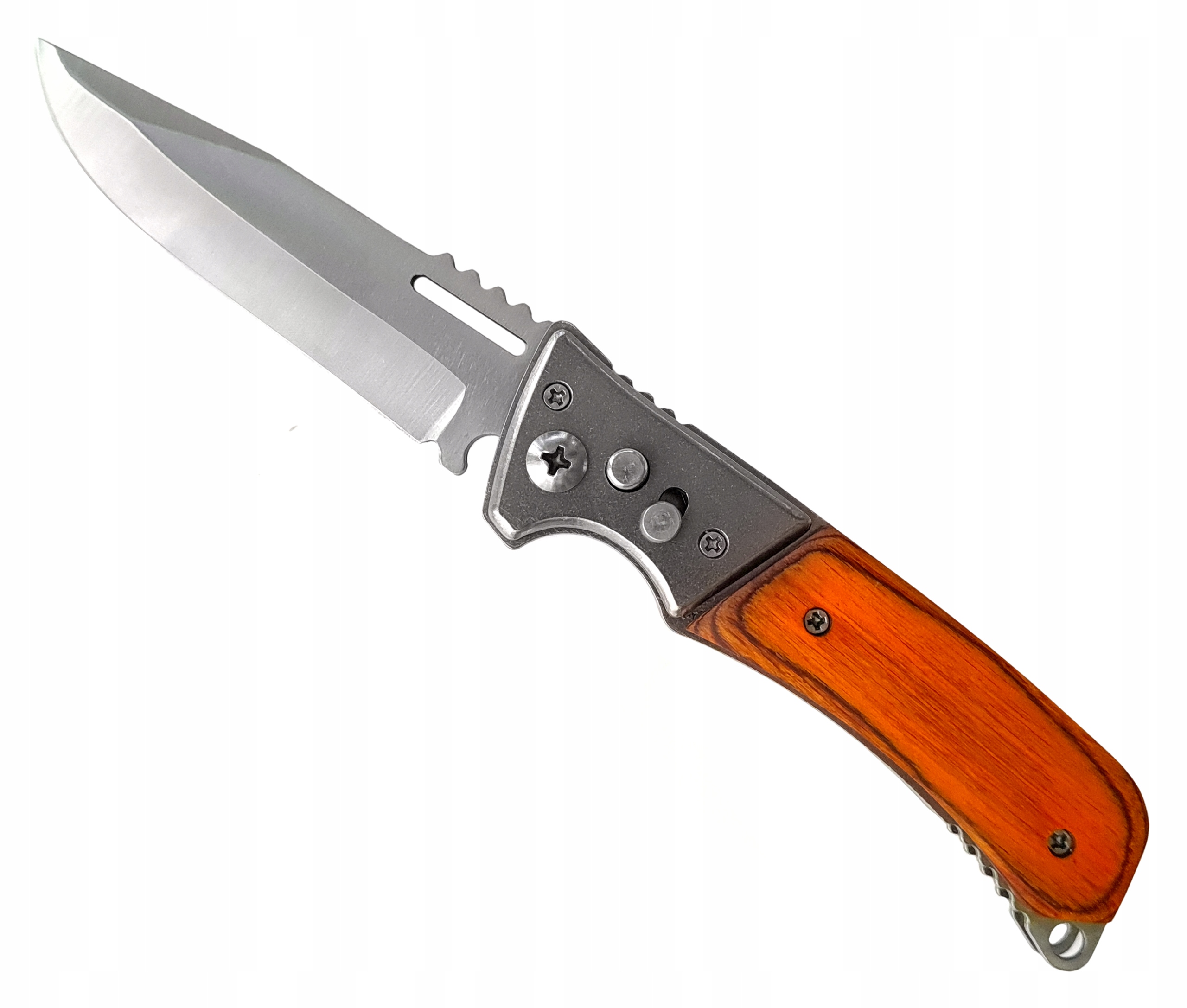 

Nóż Sprężynowy Scyzoryk Boczny Drewno 20cm