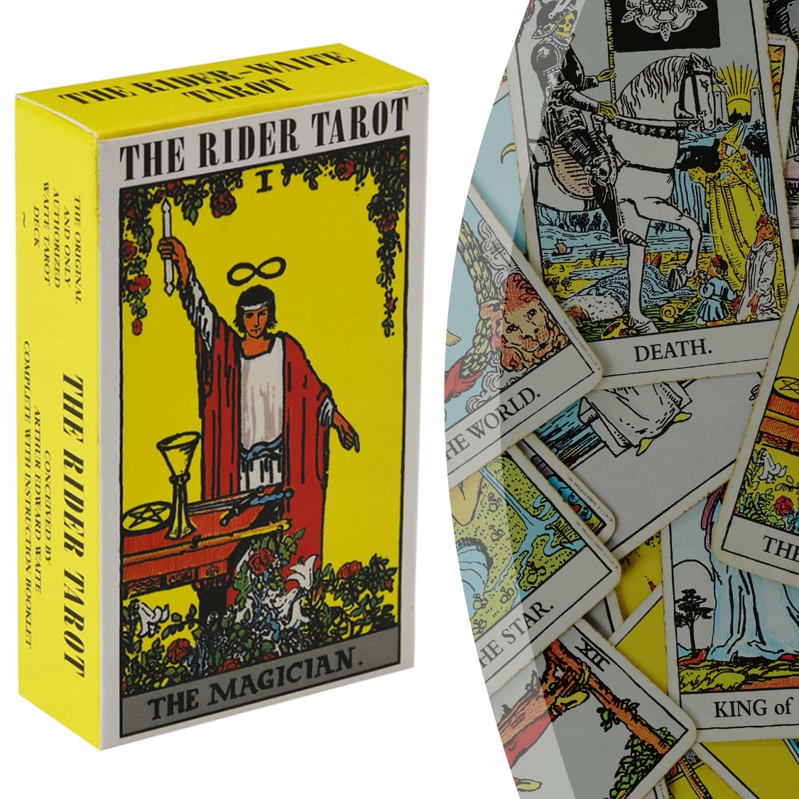 ZESTAW KLASYCZNYCH KART TAROTA THE RIDER TAROT 78 SZTUK WRÓŻBY Z KART Typ Podstawa