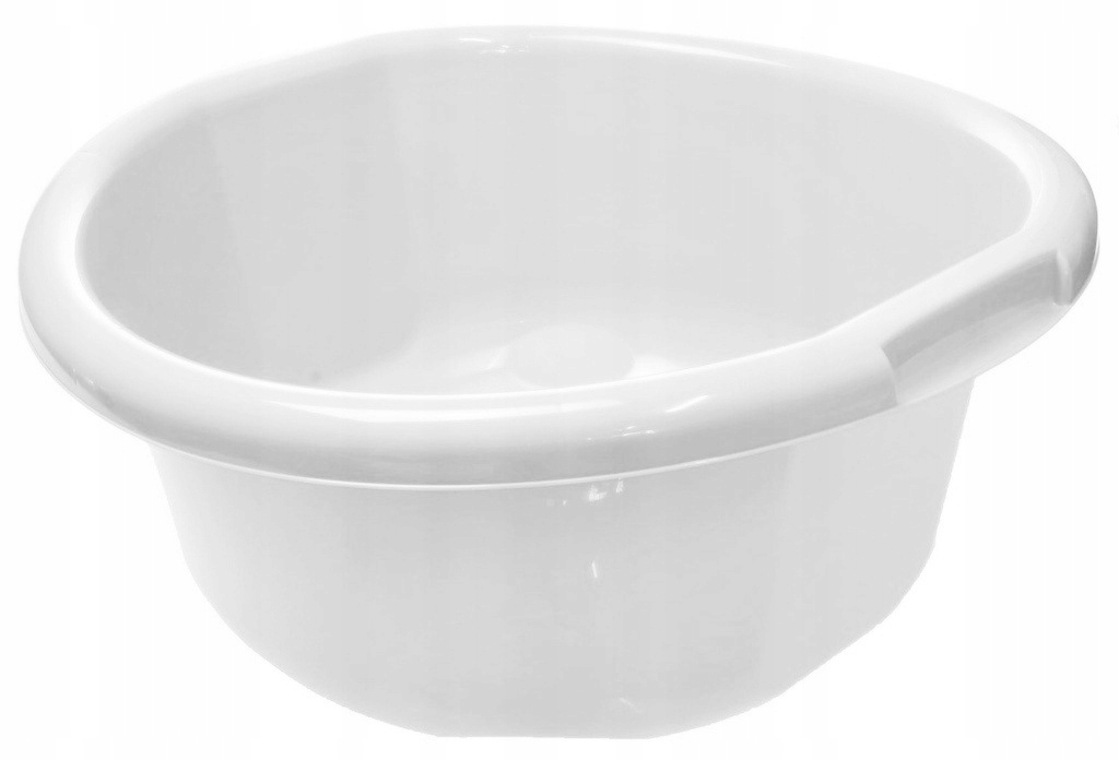 DUŻA MISKA PLASTIKOWA OKRĄGŁA 33cm 8L Biała