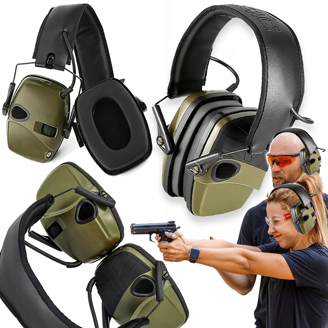 SŁUCHAWKI STRZELECKIE OCHRONNE ULEPSZONY MODEL OCHRONNIKI SŁUCHU TAKTYCZNE