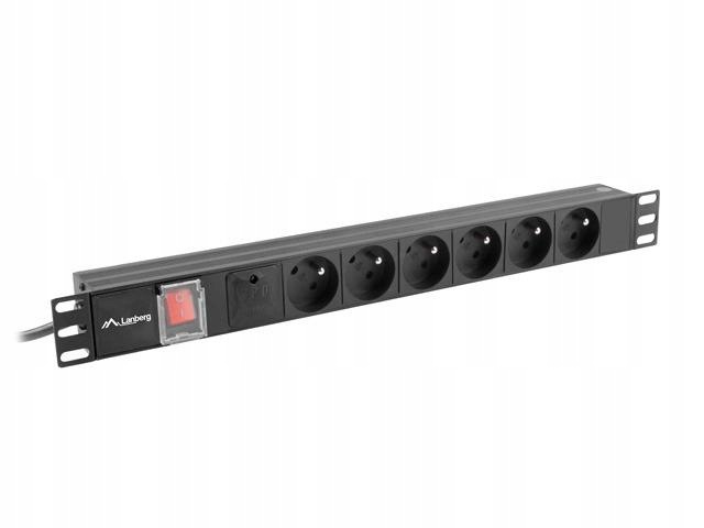 Lanberg Listwa Zasilająca Do Rack 1U 16A Pdu 6X Pl 2M Do Zasilania Urządzeń