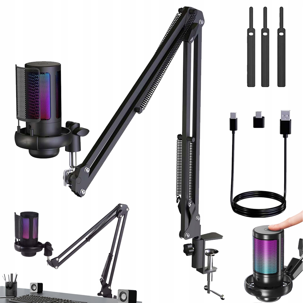 Mikrofon Studyjny Z Regulacją Głośności I Zerowym Opóźnieniem Monitora