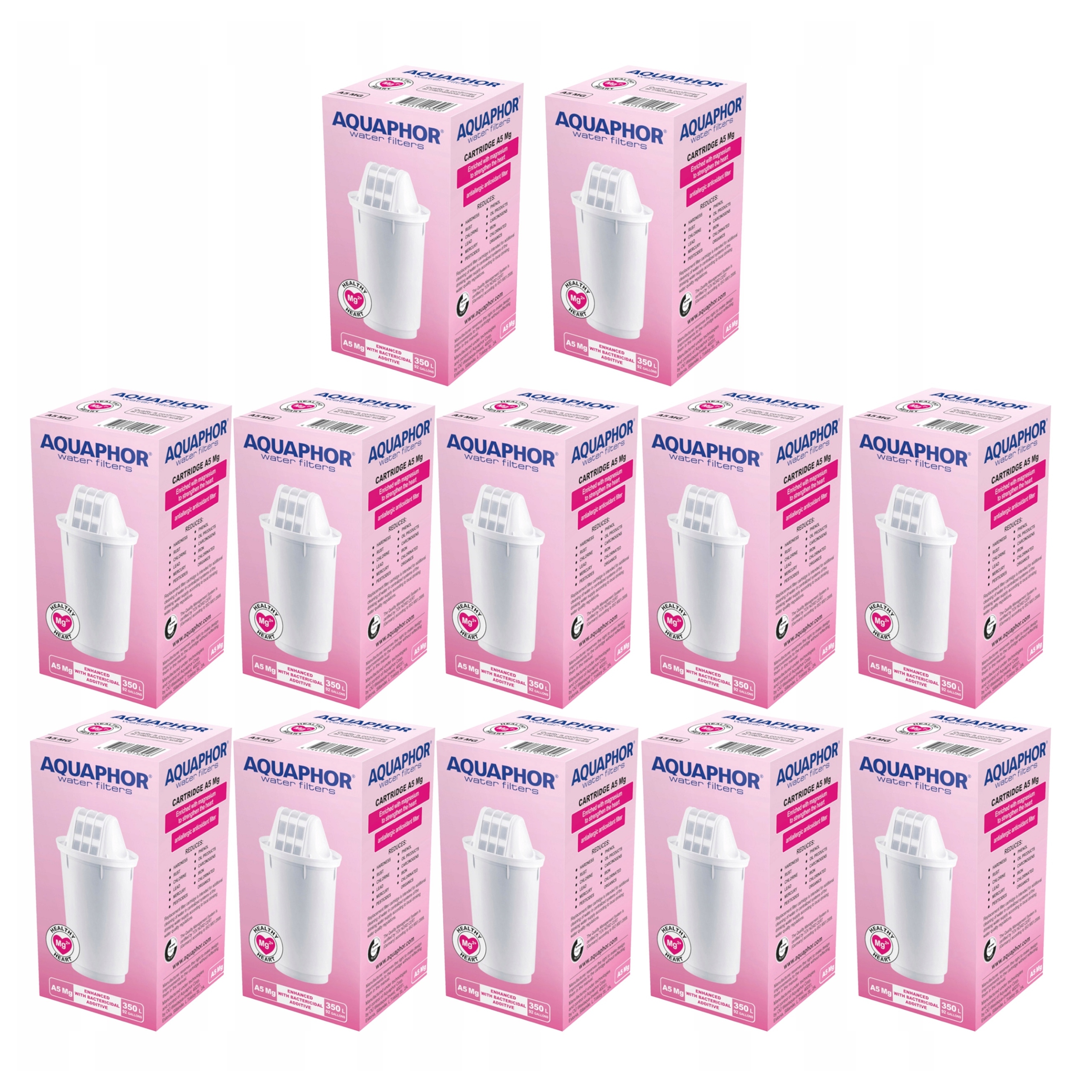 Wkład filtrująca wodę wzbogacająca w magnez Aquaphor A5 Mg kpl. 12 szt.