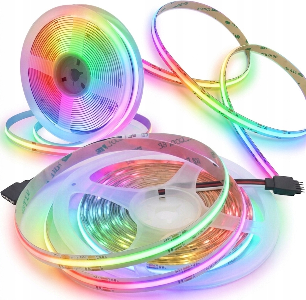 Led páska teplá-studená Cob Rgbcct 24V 20W/m 840 LED/m 12mm IP20 5m linka