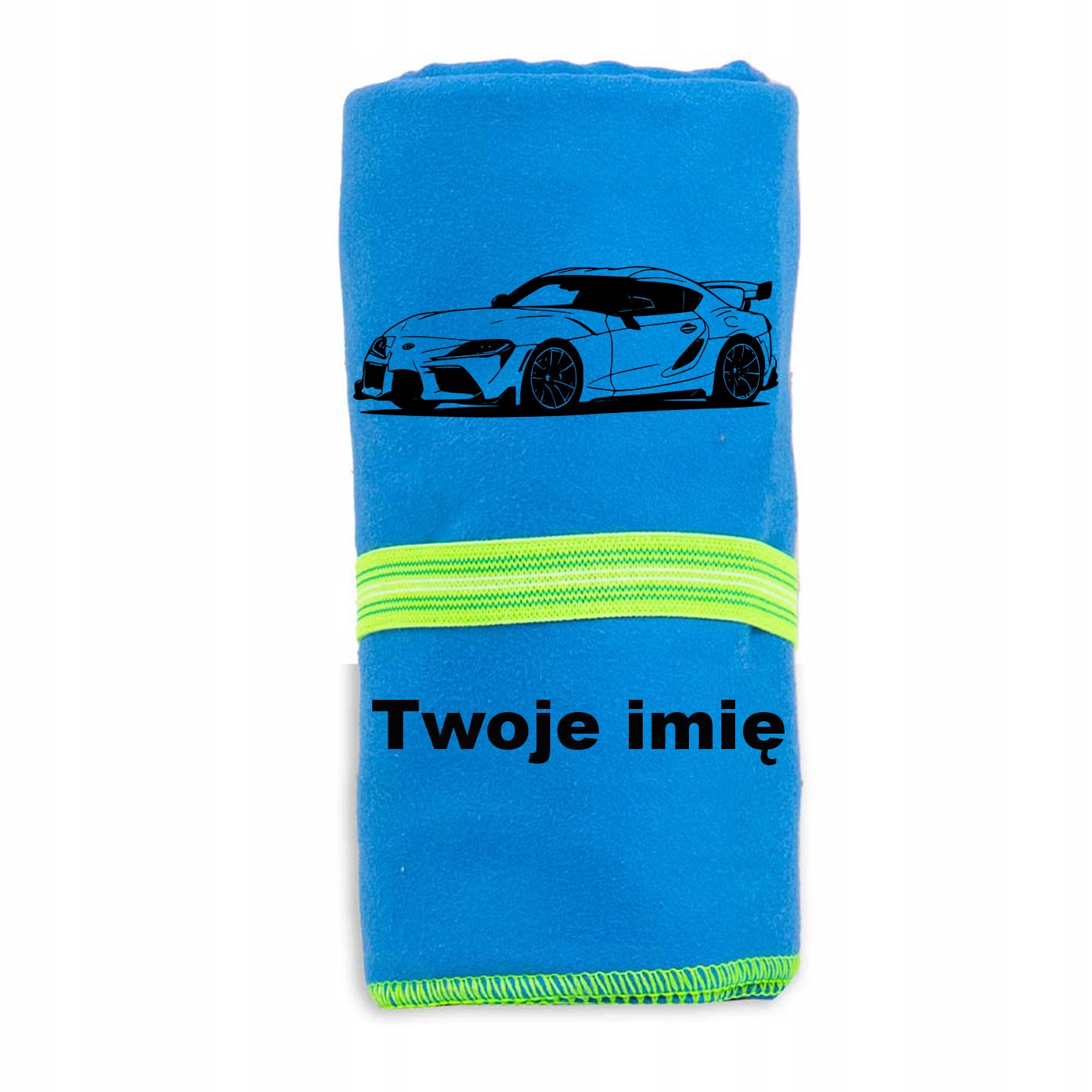 dla fana toyota supra personalizowany ręcznik z grawerem+imię 72x90