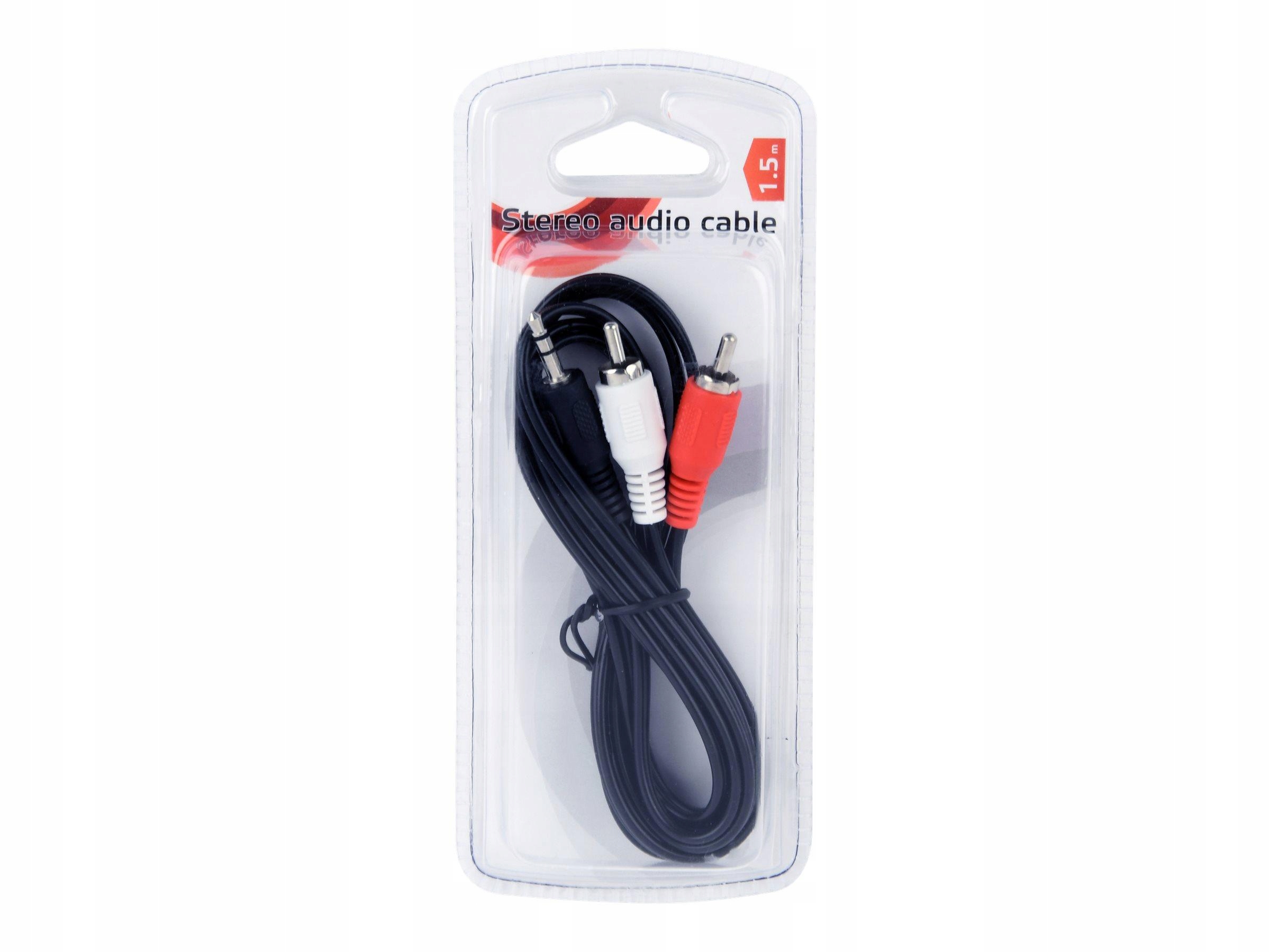 Gembird CCAB-458-2.5M kabel audio Jack 3 5mm M 2x Rca Cinch M 2.5m