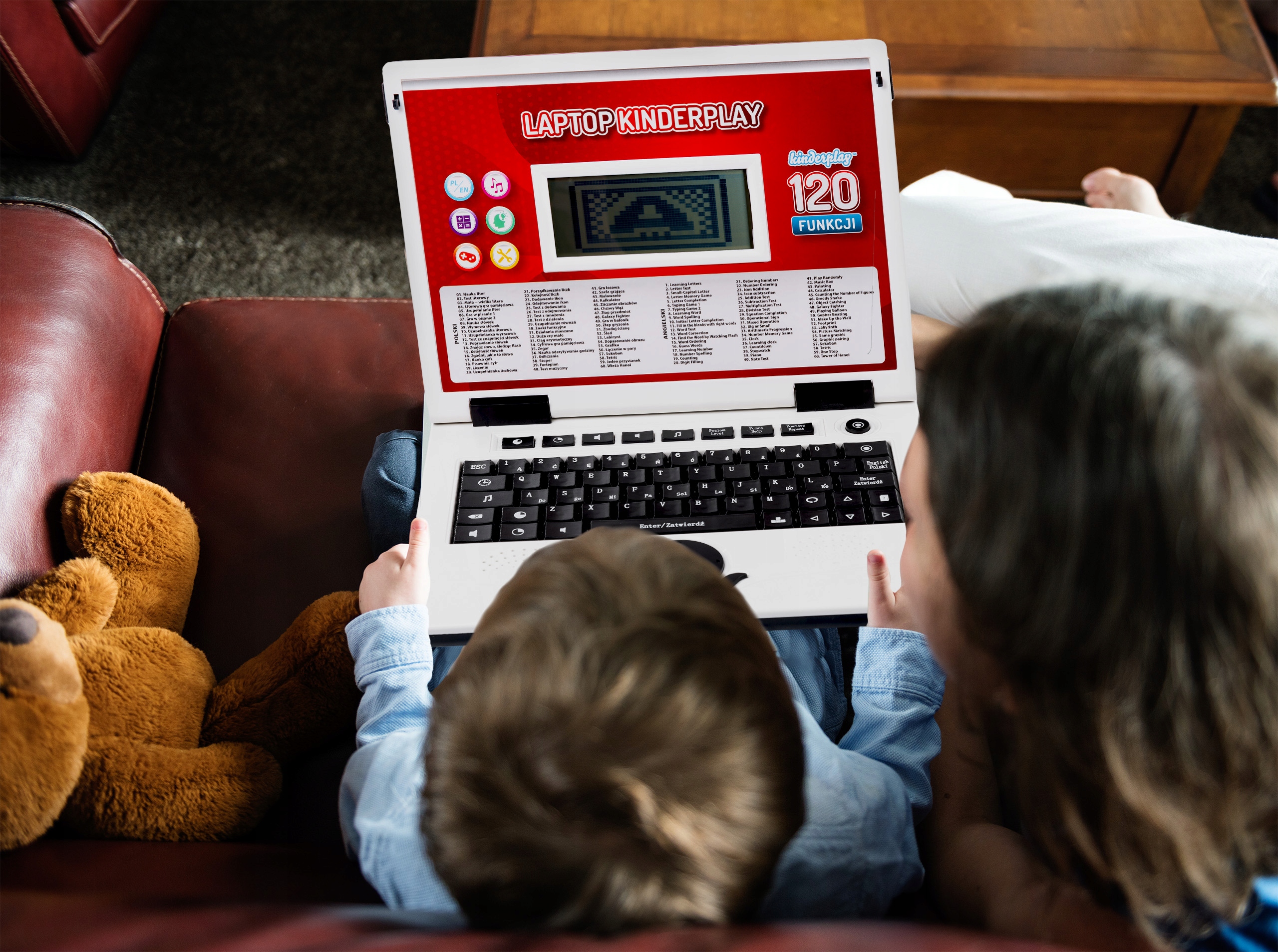 LAPTOP EDUKACYJNY KINDERPLAY DLA DZIECI 120 OPCJI Płeć chłopcy dziewczynki