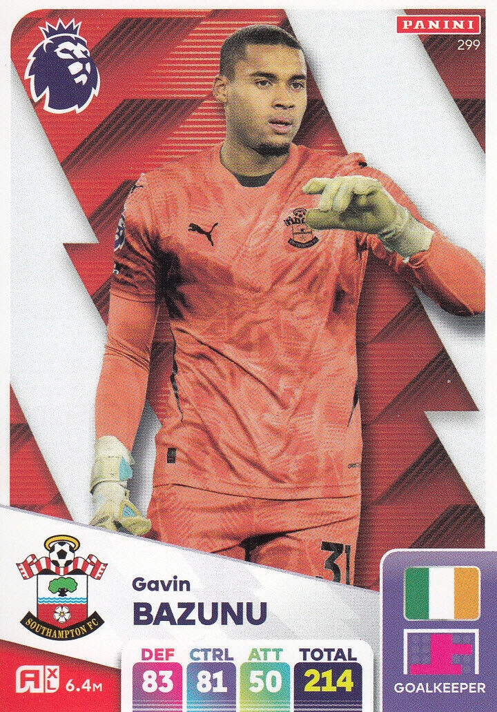 Premier League 2025 Base Card Gavin Bazunu 299