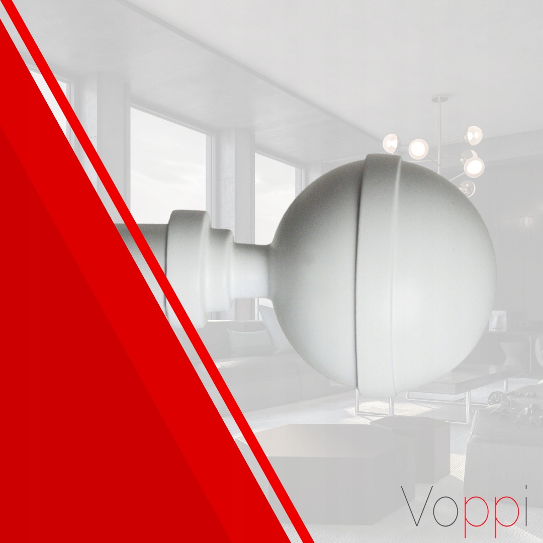 ZAKOŃCZENIE KULA MAX ZAŚLEPKA DO KARNISZA Ø25mm CZARNY MAT BIAŁY MAT Kod producenta Voppi