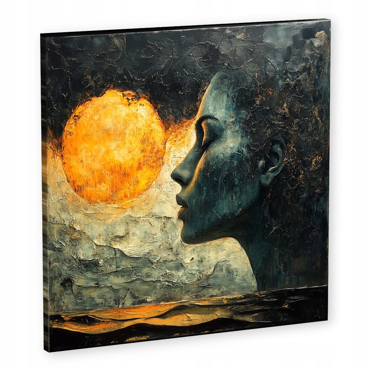 Obraz Na Plátně Canvas Žena Dívka Portrét Profil Slunce 50x50