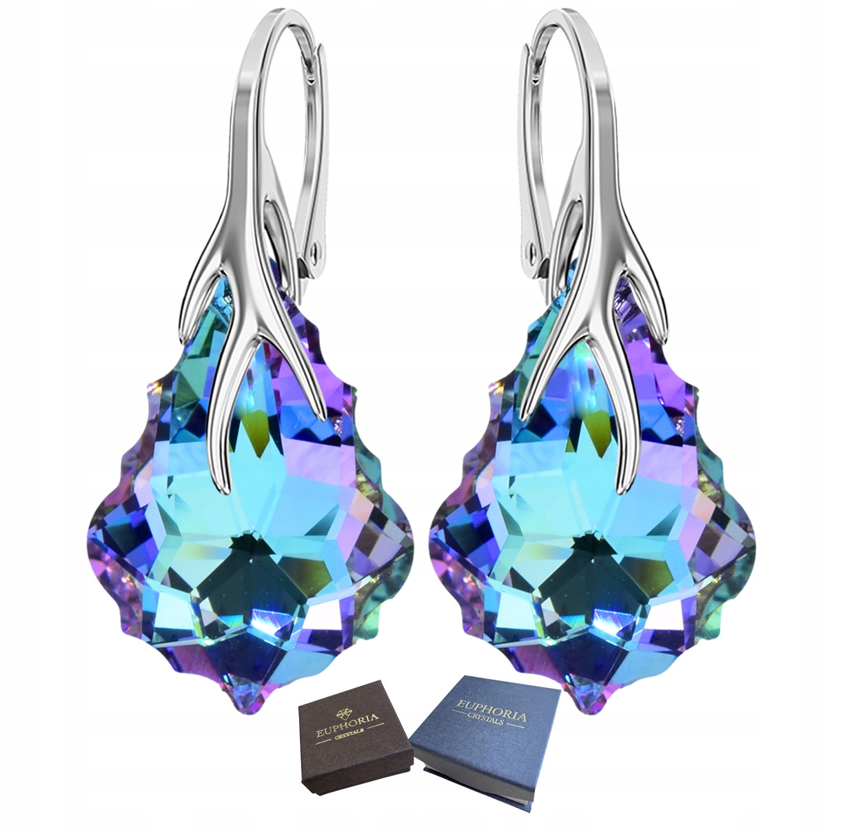 Náušnice Stříbro 925 Dámské Závěsné na zapínání Anglický Dárek pro maminku