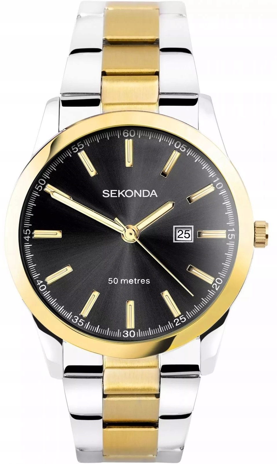 Pánské hodinky Sekonda 30049 stříbrné, zlaté, křemenné, klasické