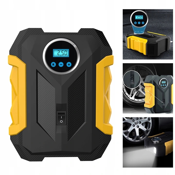 KOMPRESOR SAMOCHODOWY Pompka Sprezarka 12V LED LCD Producent code C1399 1