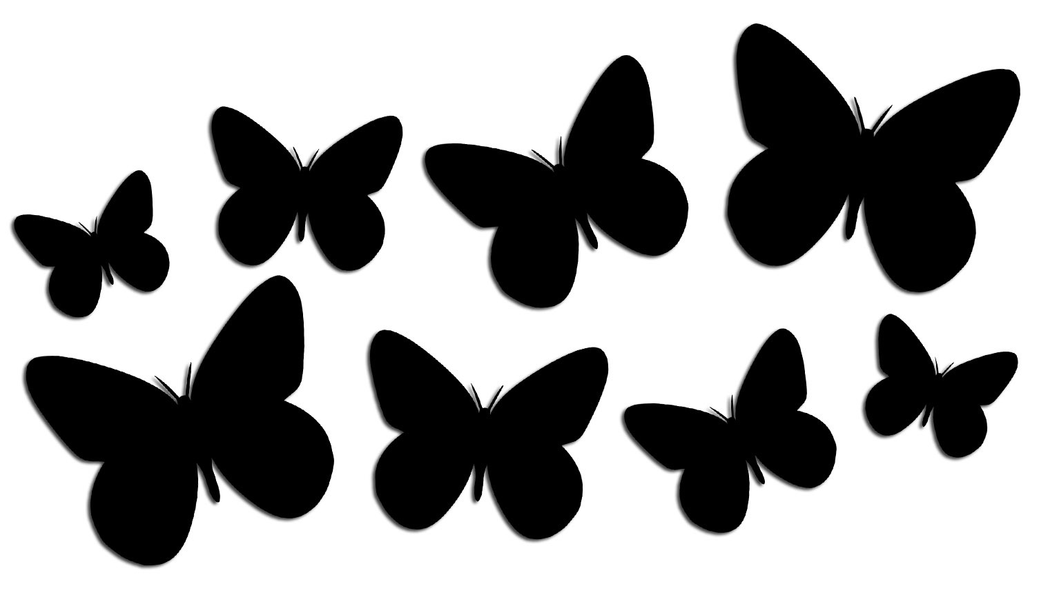 Wycinane naklejki Motyle Motylki Motyl 8 Sztuk J and A