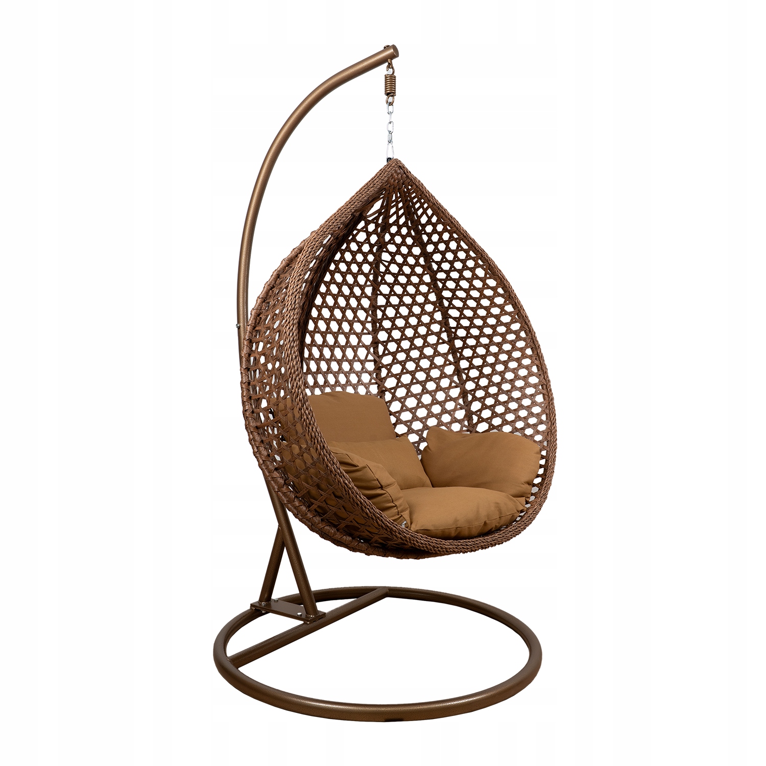 Skládací závěsné houpací křeslo Houseland Bliss XL hnědé