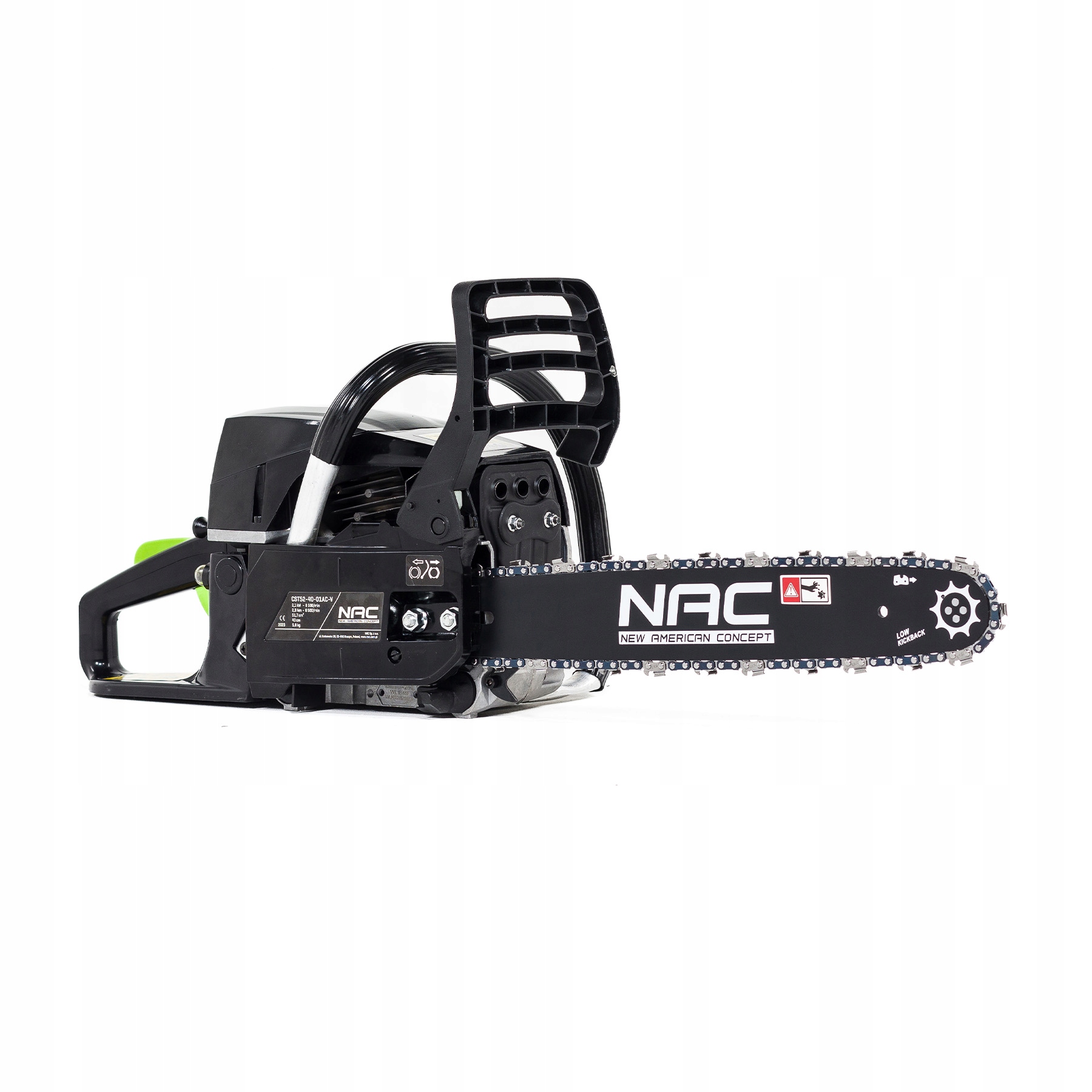 Piła Spalinowa Łańcuchowa Pilarka do drewna Nac 40 cm 51,7cm3 2,1kW 23,8m/s