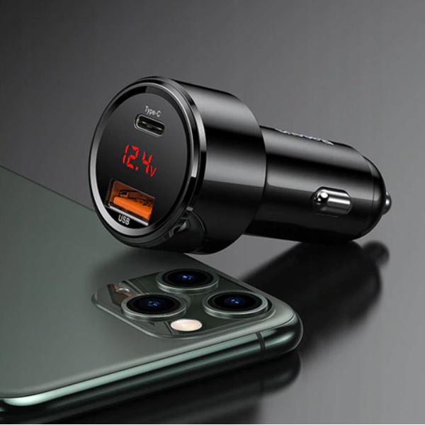 Szybka ładowarka samochodowa 45W 6A Baseus Magic PPS QC 4.0 USB, USB typ C Informacje o bezpieczeństwie CE