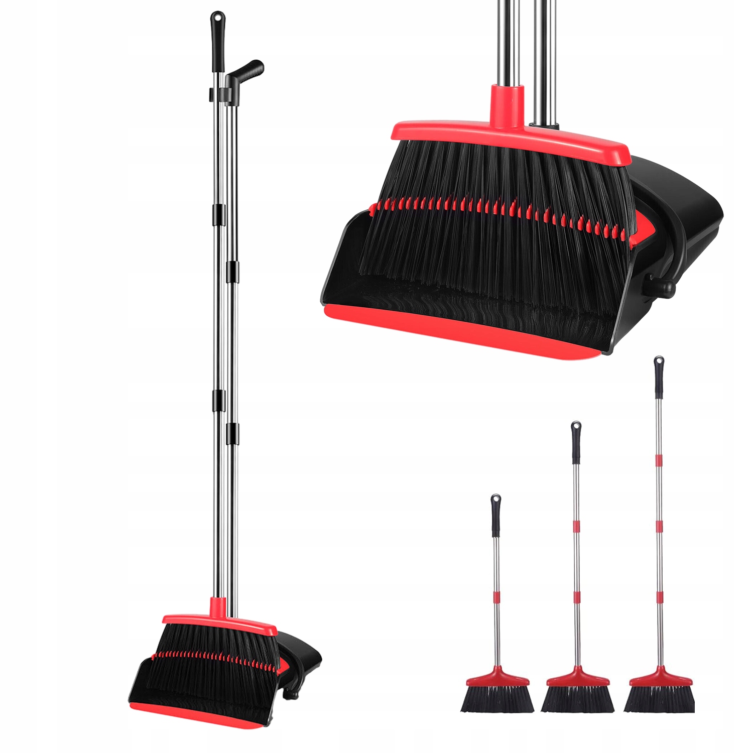 Levně Sada Na Zametání Koštěte Lopatka S Nastavitelnou Dlouhou Rukojetí 91-127 CM