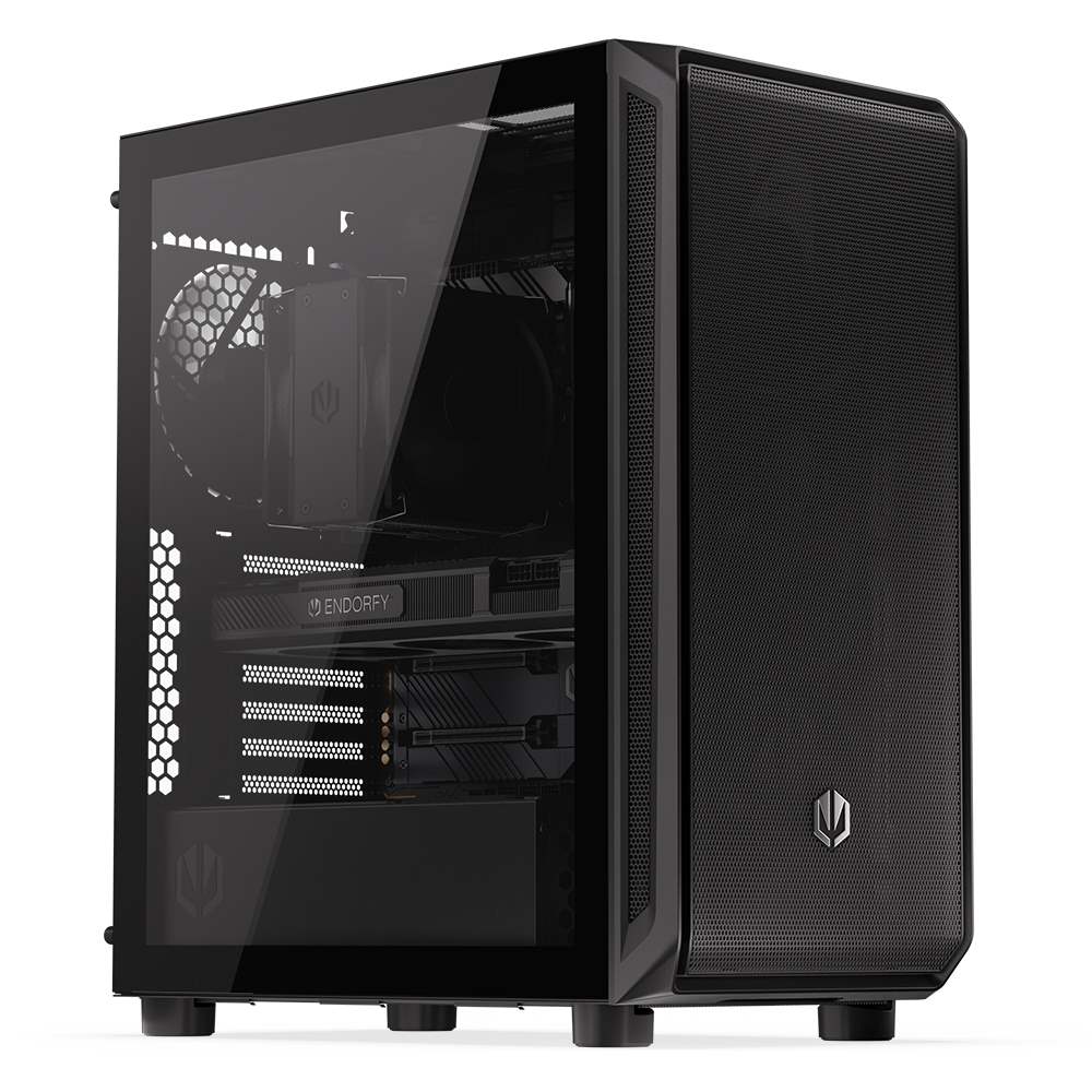 Endorfy Case Arx 500 Air, Průhledná bočnice, Atx, 5x140mm, černá…