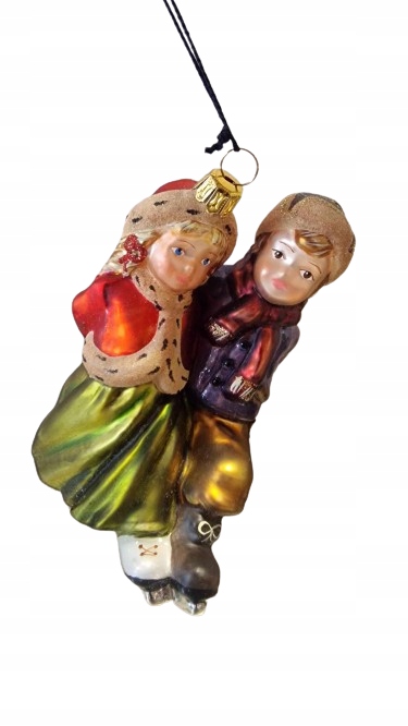 Vianočná Guľa Sklenená Para Korčuliarov Komozia