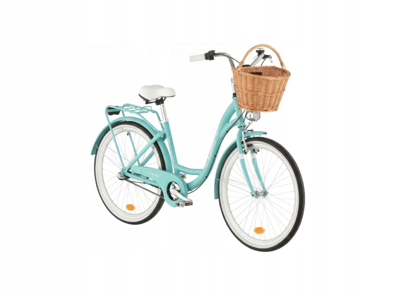 Rower miejski Indiana Moena A3B 26'' damski Lazur rama 17'' Koszyk Vogel