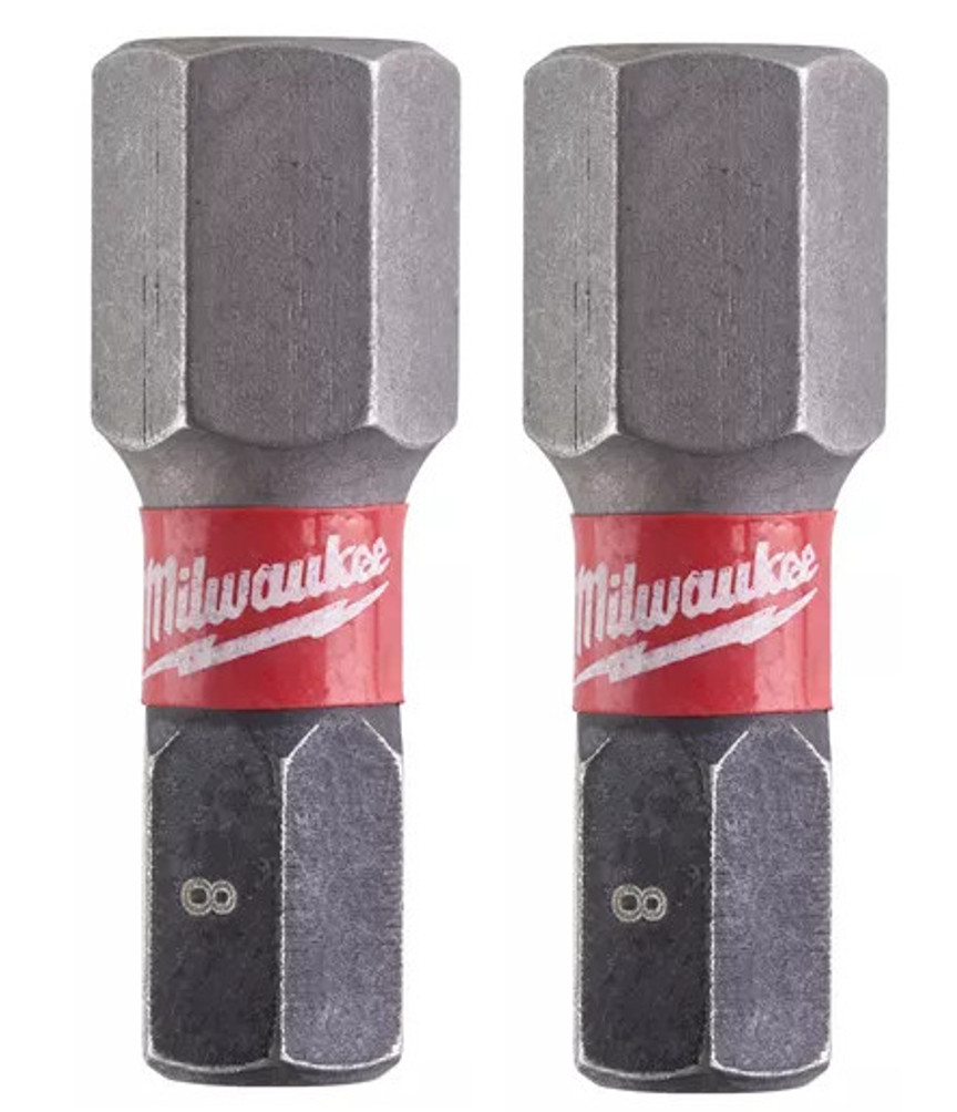 

Milwaukee Końcówki Bity Shockwave 2SZT HEX8/25MM