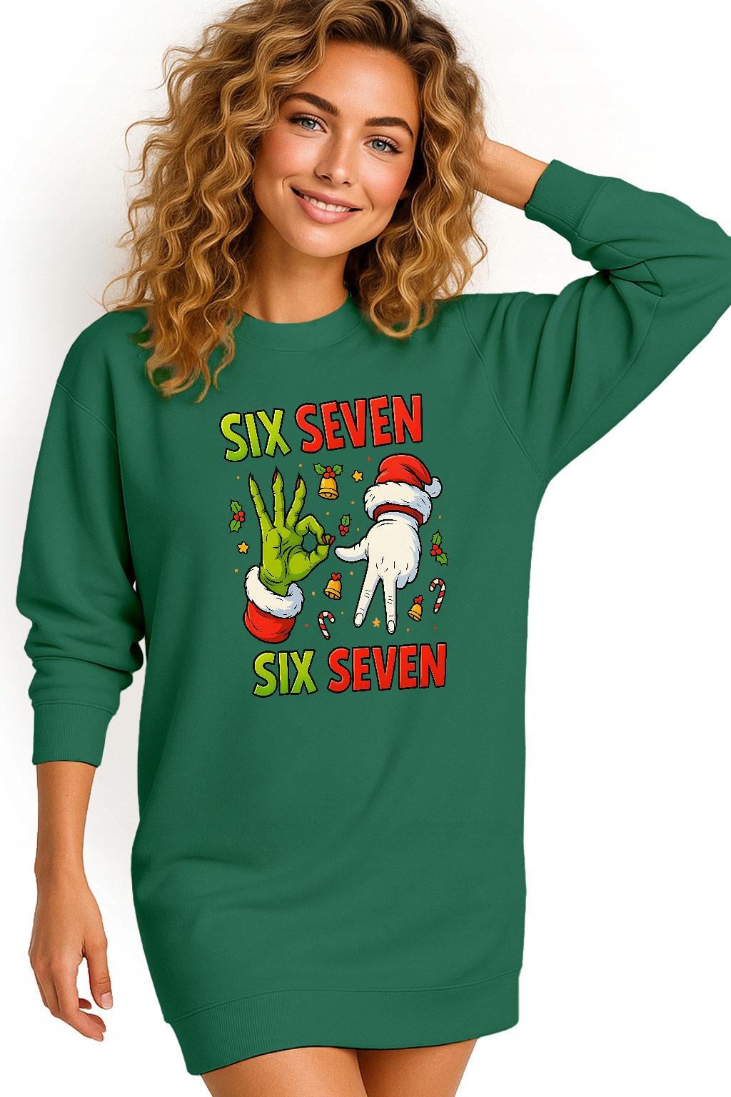 Mikina Vánoční Oversize Šaty Six Seven 67 Dárek K Vánocům S
