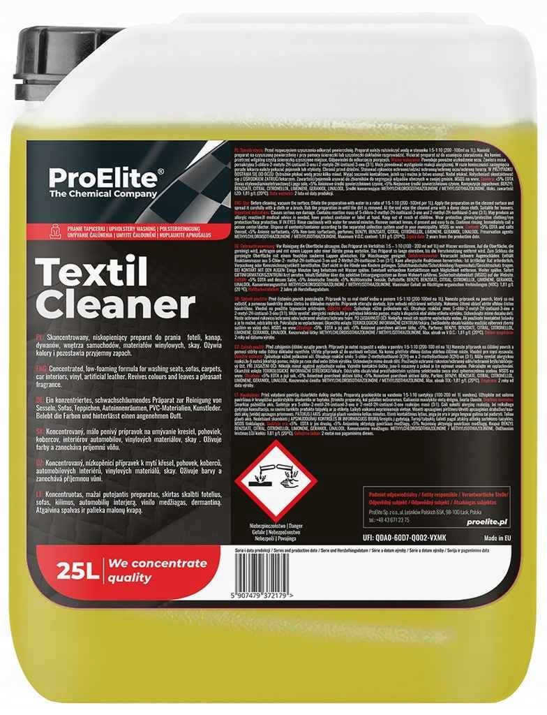 Płyn do prania tapicerki ProELite Textil Cleaner 25 l