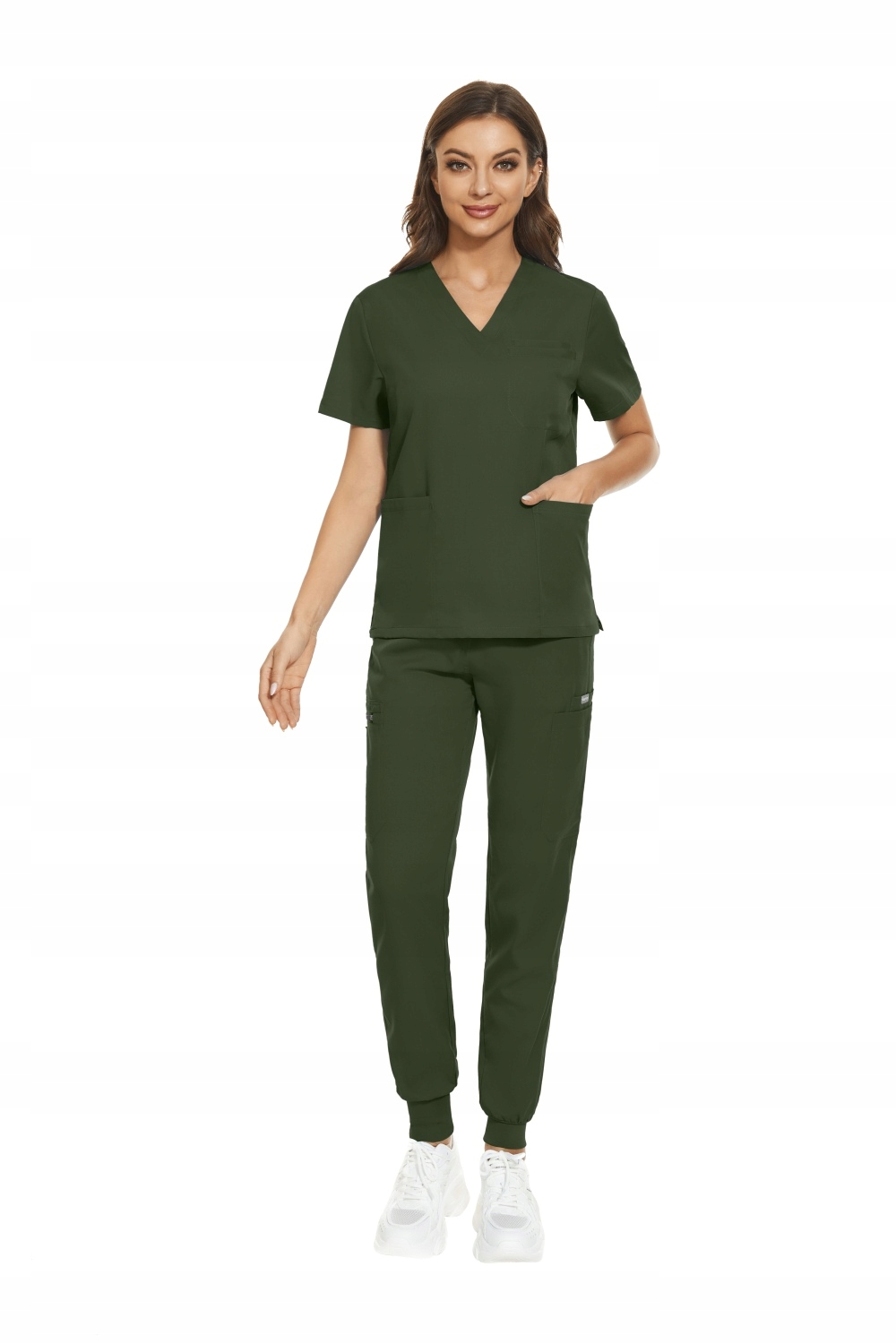 Komplet Medyczny Damski Scrub Uniform, Model Care Kolor Dark Green Rozm. S