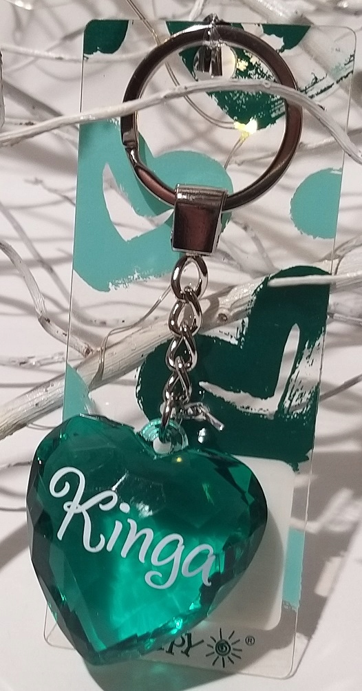 

Be Happy Brelok Serce akwarel Green Kinga