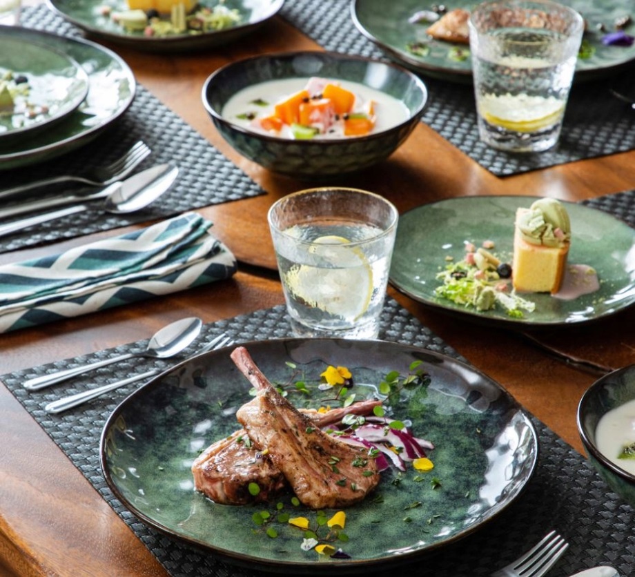 Zastawa obiadowa Vancasso STARRY GREEN serwis talerze kamionka 16szt 4osób Marka Vancasso