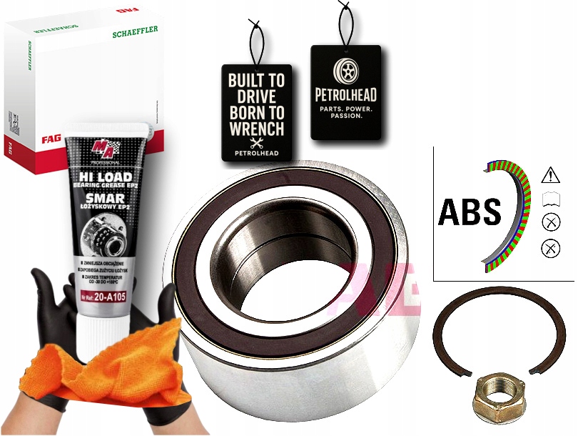 Sada Ložiska Kola Přední Zadní L/p Vozidla S Abs 44X82 #Petrolhead Pro+ Kit7