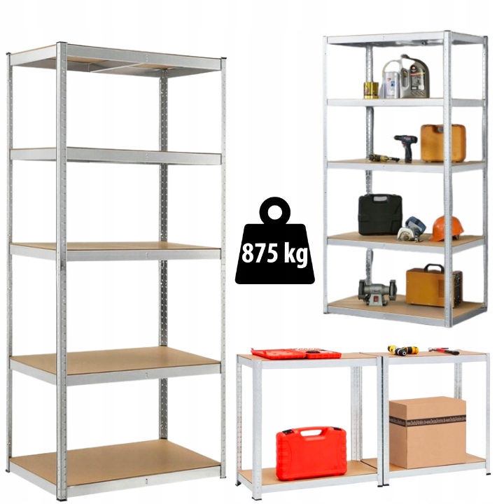 REGAŁ MAGAZYNOWY GARAŻU PRZETWORY SŁOIKI METALOWY