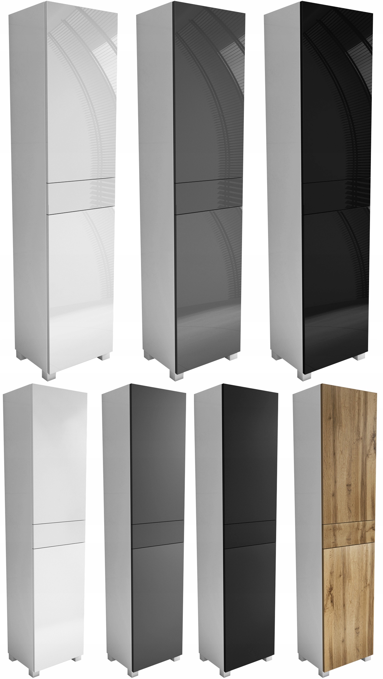 słupek łazienkowy wiszący stojący 40 szary mat Kolor frontów szary