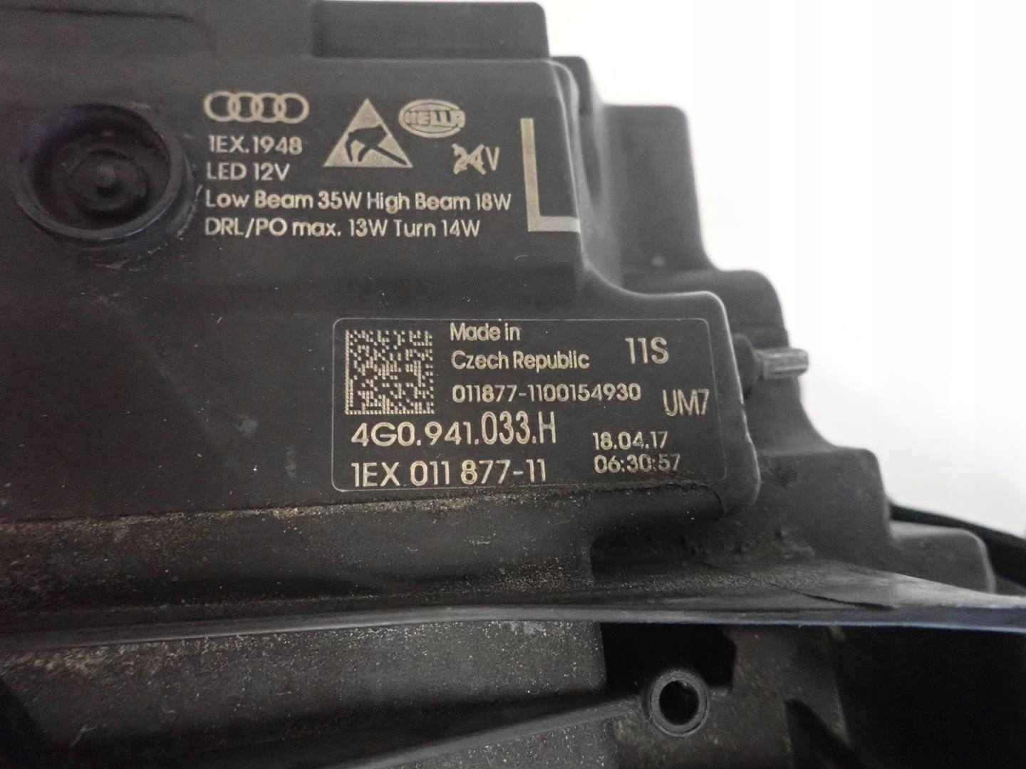 light front front left AUDI A6 C7 LIFT 2015- FULL LED MATRIX 4G0941033H
