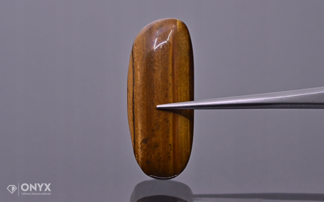 Tygří oko kabošon nepravidelný 28,5x12 mm