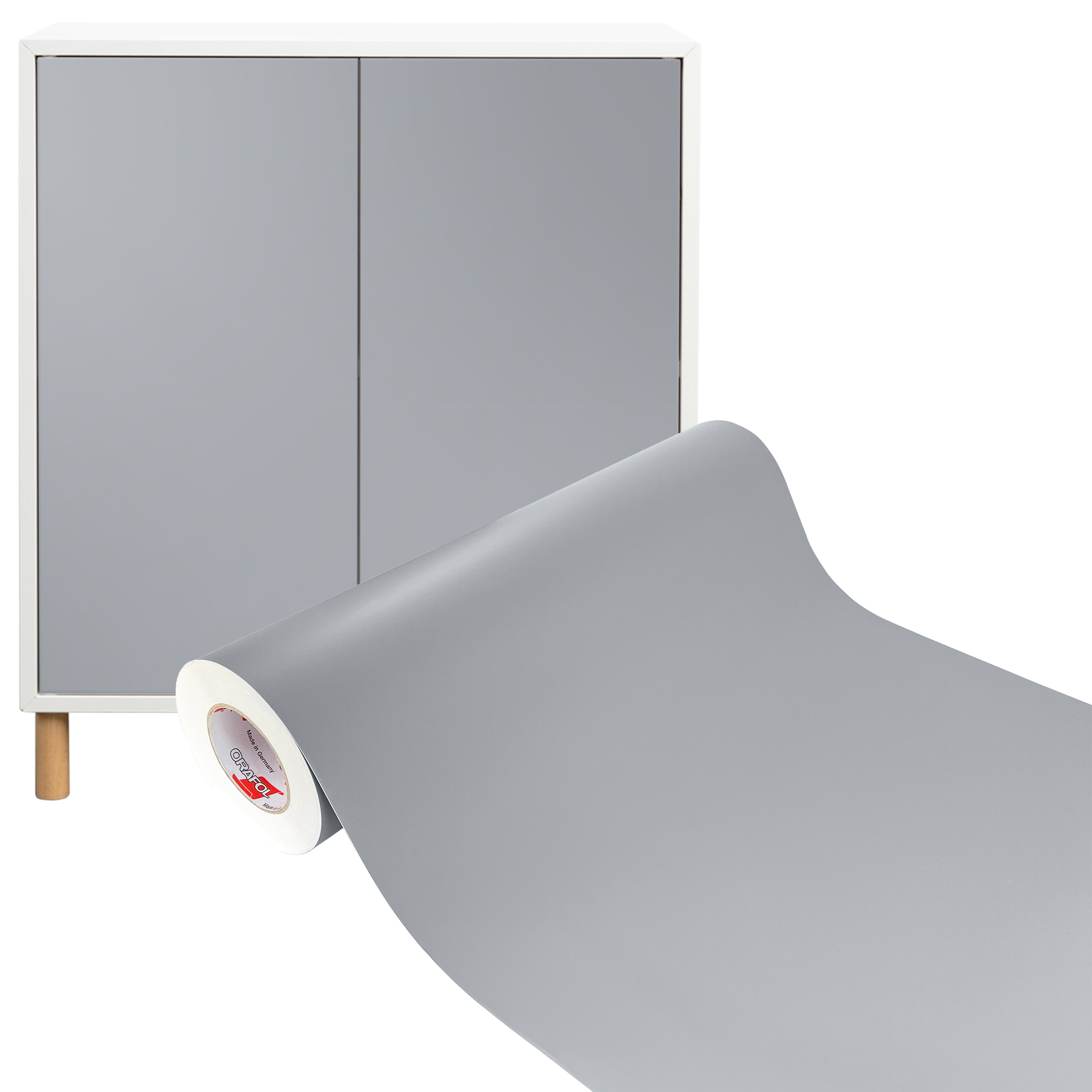 Samolepka Šedá Mat Fólie Dekorativní dýha Samolepicí rolička 63x600 cm