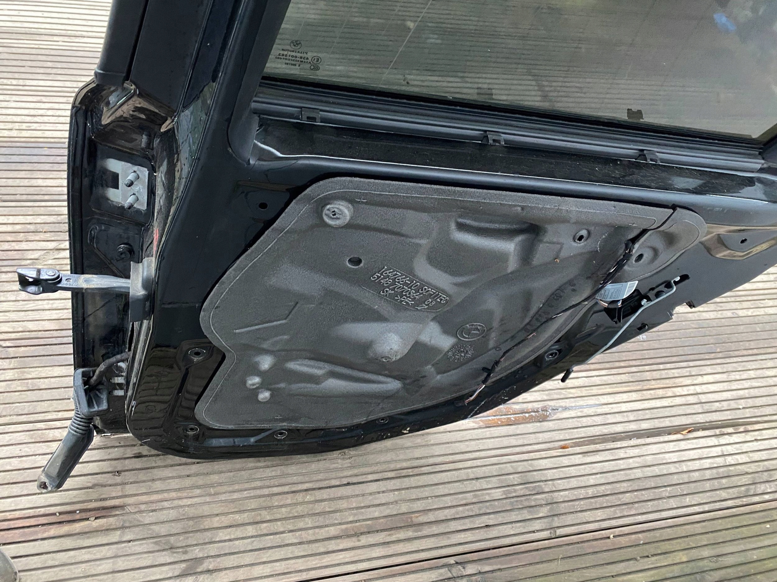 BMW 1 E87 complete door right rear part rear. black, SCHWARZ II