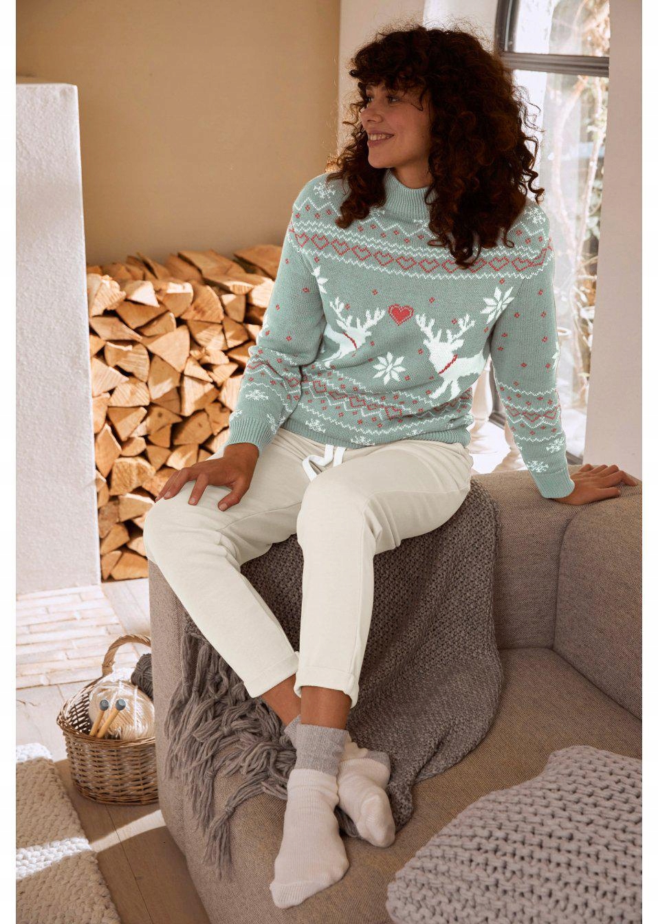 FI5017 BEŻOWE SPODNIE DRESOWE DAMSKIE__40 Rozmiar 40