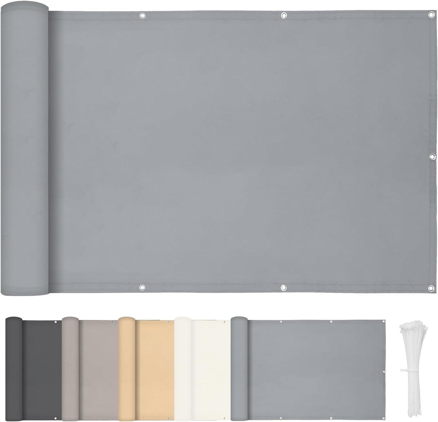 Heng Feng Balkonová obrazovka soukromí 100x300 cm Pes paraván na balkon šedá