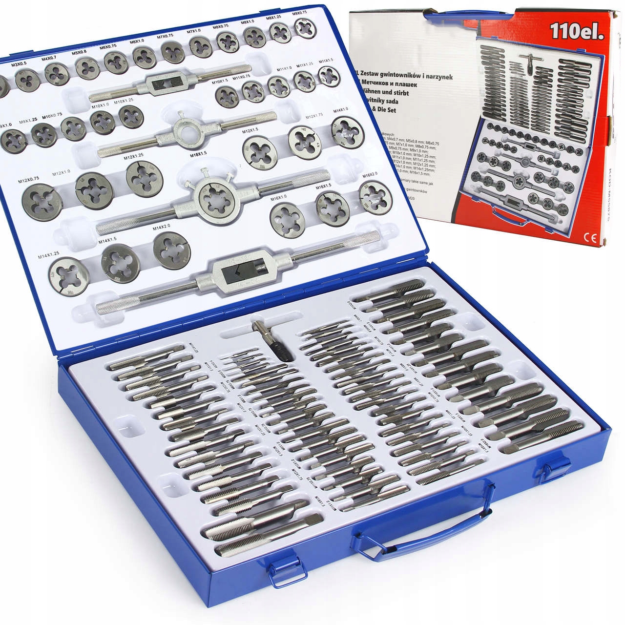 Sada Závitníkov A Nástrojov 110KS Kalibrovníky