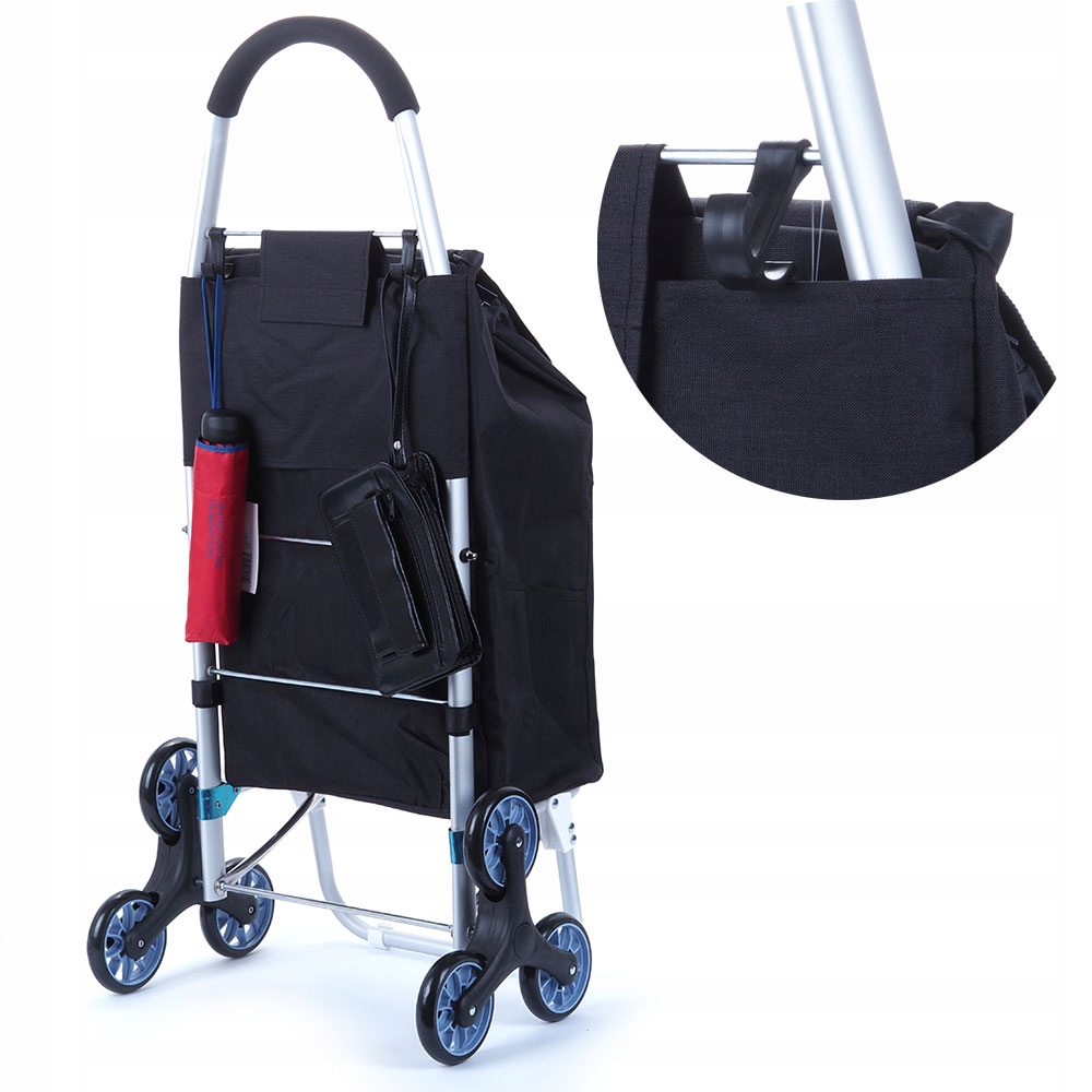 Wózek torba na zakupy na kółkach na schody sześciokołowy 40l Model S01