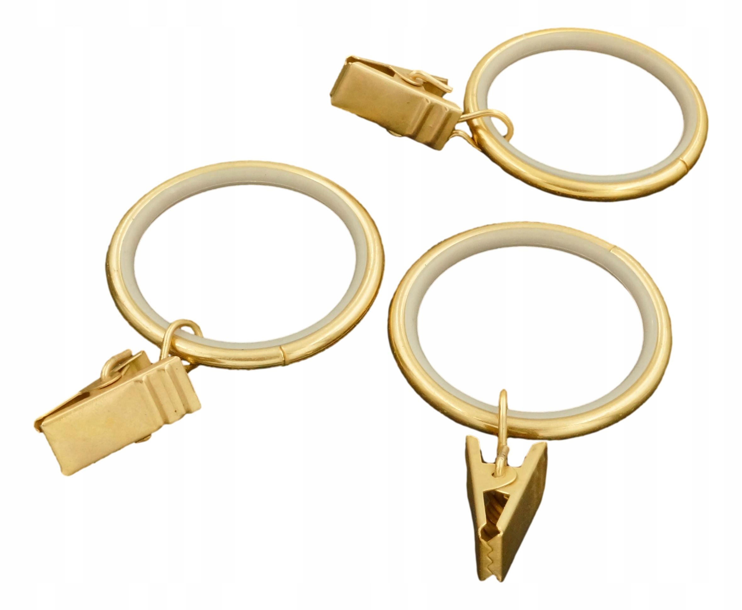 Ciche kółka z żabkami karnisz 25mm MOSIĄDZ ZŁOTE Marka inna