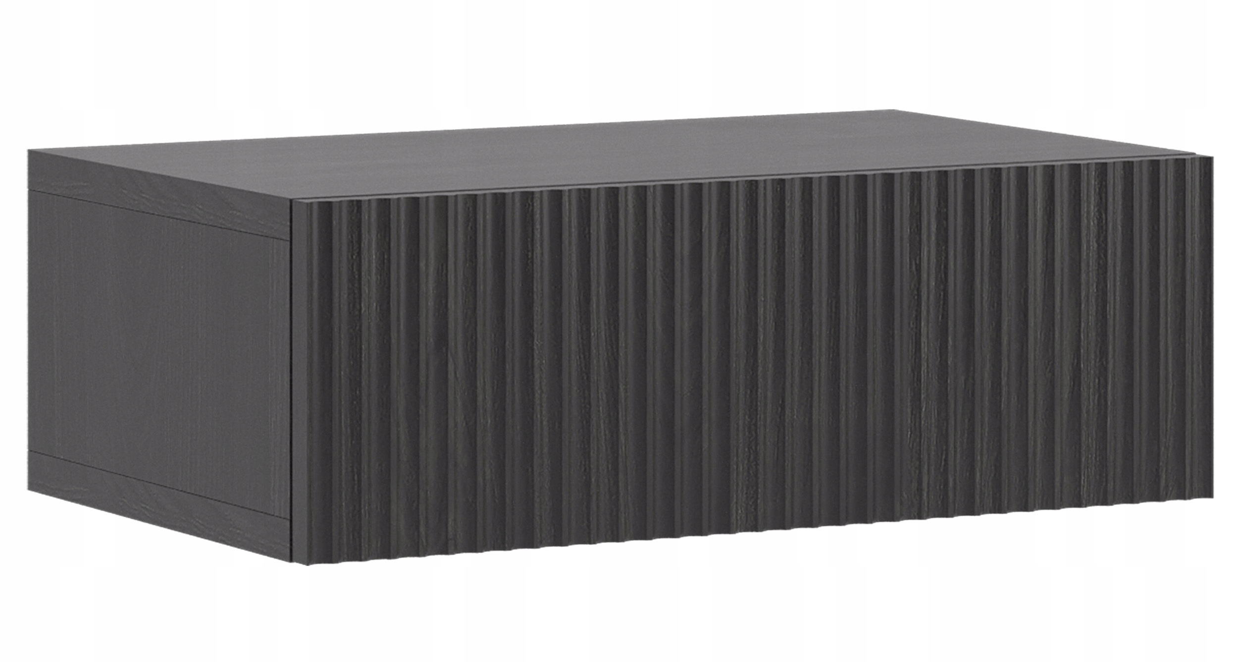 Noční stolek s závěsnou zásuvkou 50 cm Jasan Portland Černý